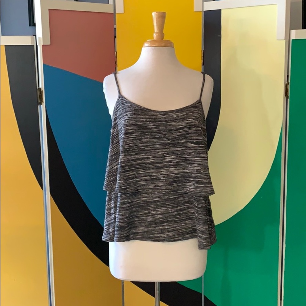 NWT layered black/grey layered top
